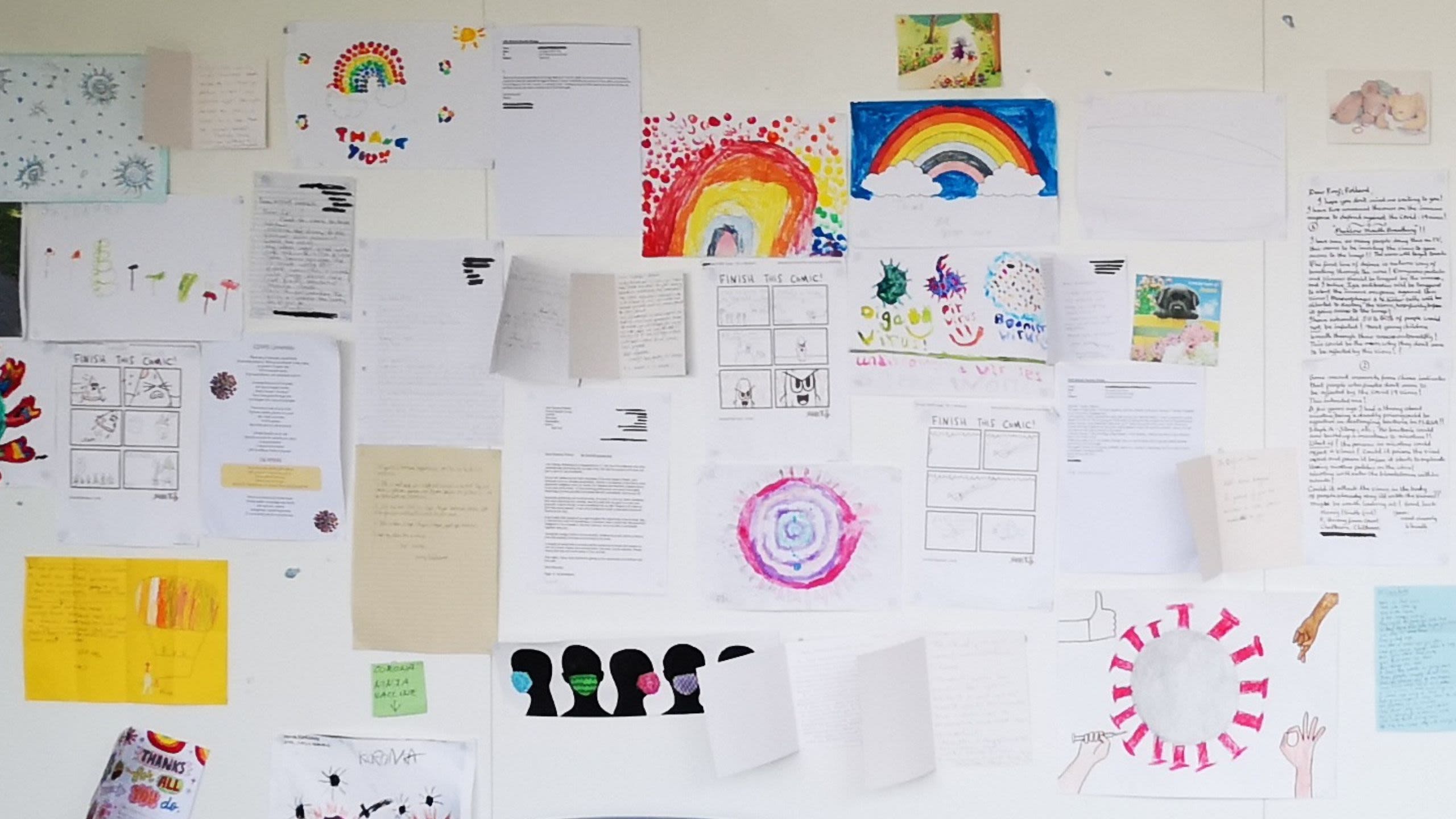 Thank you letters received by the Oxford Vaccine Group