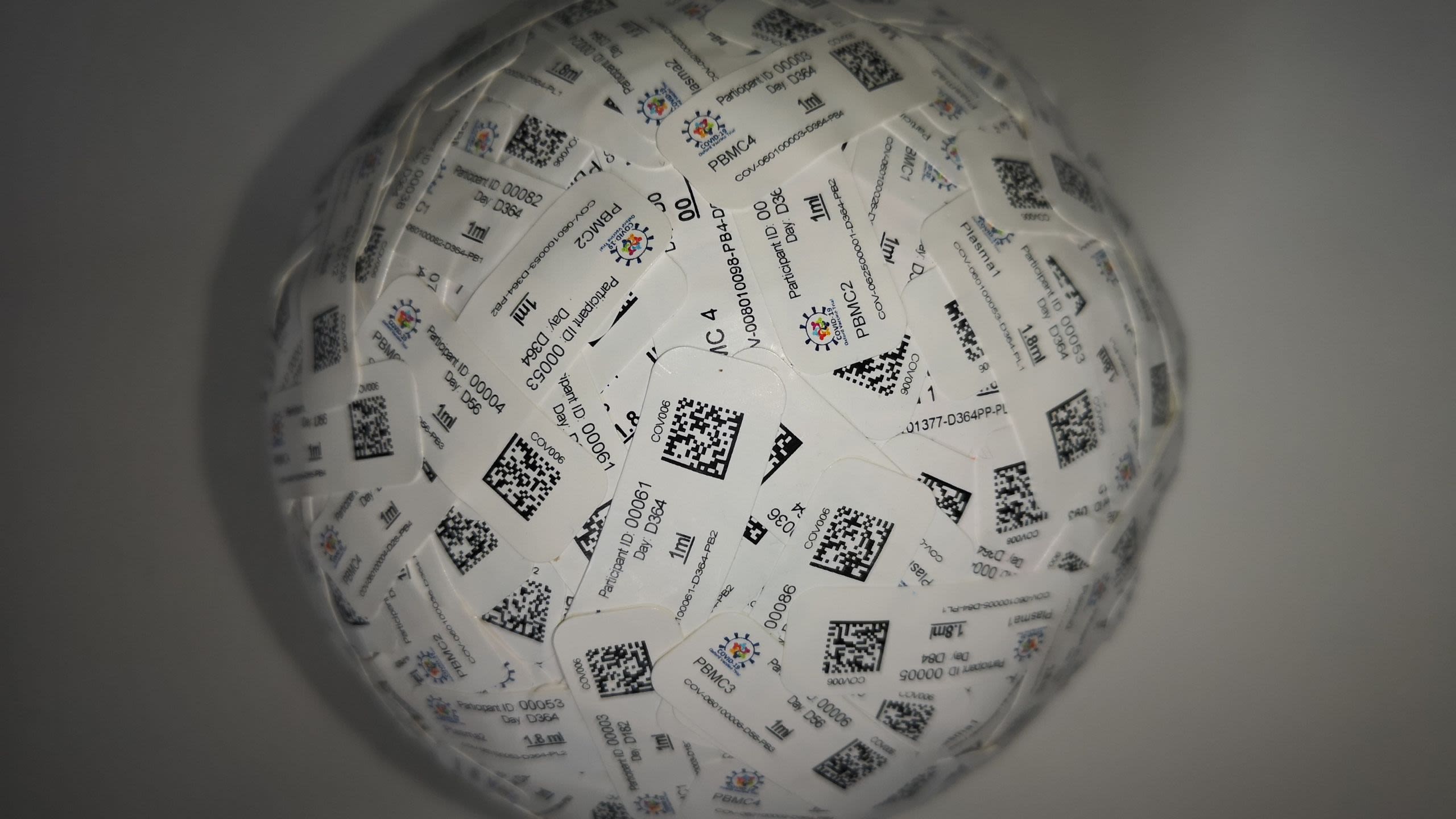 Vaccine participant label ball (Inv 18530)