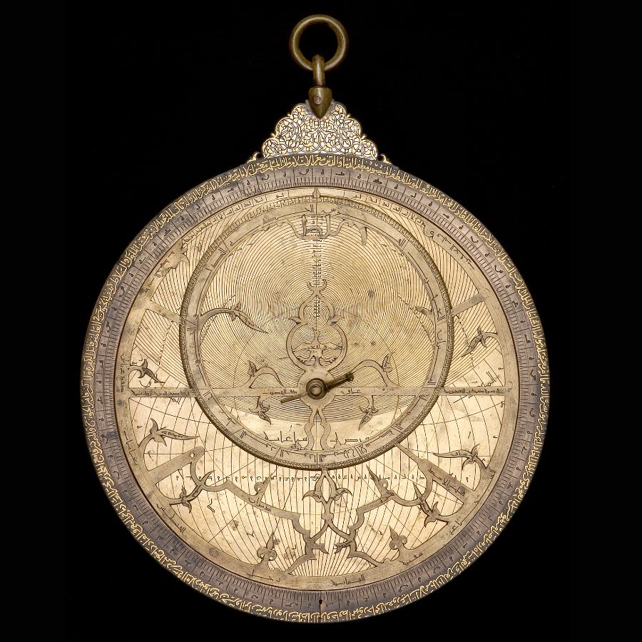 Astrolabe with Lunar Mansions, by Abd al-Karim, Jazira (Mesopotamia)?, 1227/8 CE 624/5 AH (Inv: 37148)